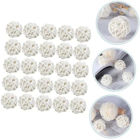 Happyyami 25pcs Aromatherapy Rattan Balls Handmade Decor