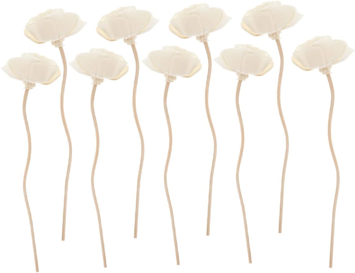 Ciieeo 9pcs Replacement Diffuser Reeds with Dried Flowers