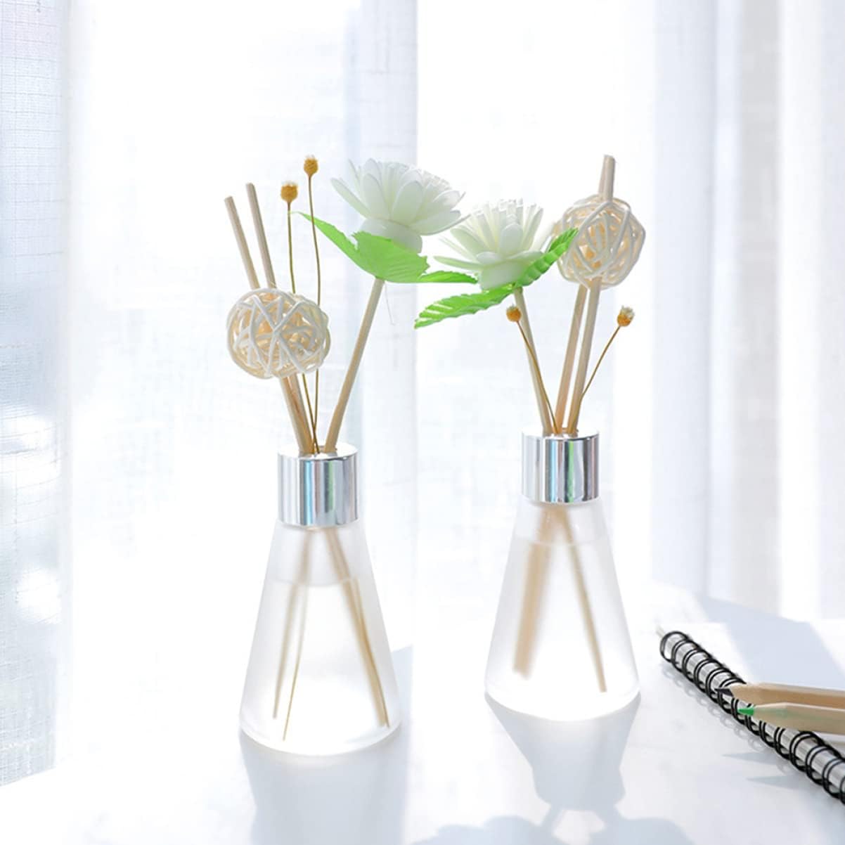 VOSAREA 30Pcs Natural Rattan Diffuser Sticks for Essential Oil Aromatherapy
