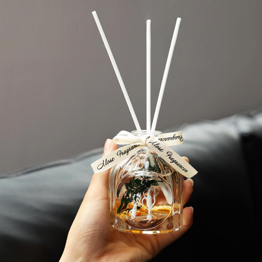 100ml Clear Glass Diffuser Bottle with Women Head Design