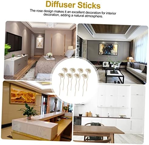 Zerodeko 3pcs Aromatherapy Diffuser Sticks with Rattan Flowers