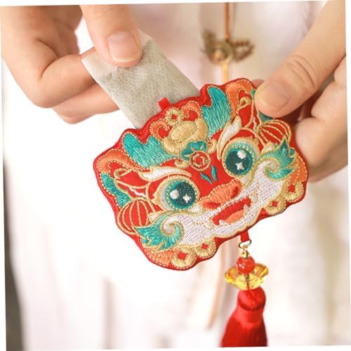 Chinese Dragon Embroidery Lavender Fragrance Pouch
