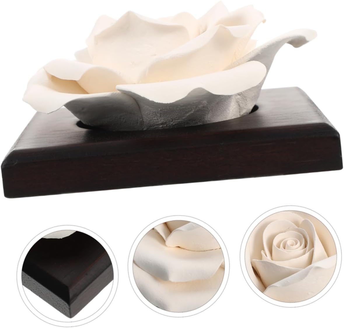 GLEAVI 2pcs Ceramic Rose Aroma Diffuser for Home Office and Car