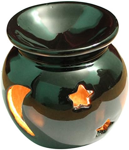ABHANDICRAFTS Ceramic Essential Oil Burner Black