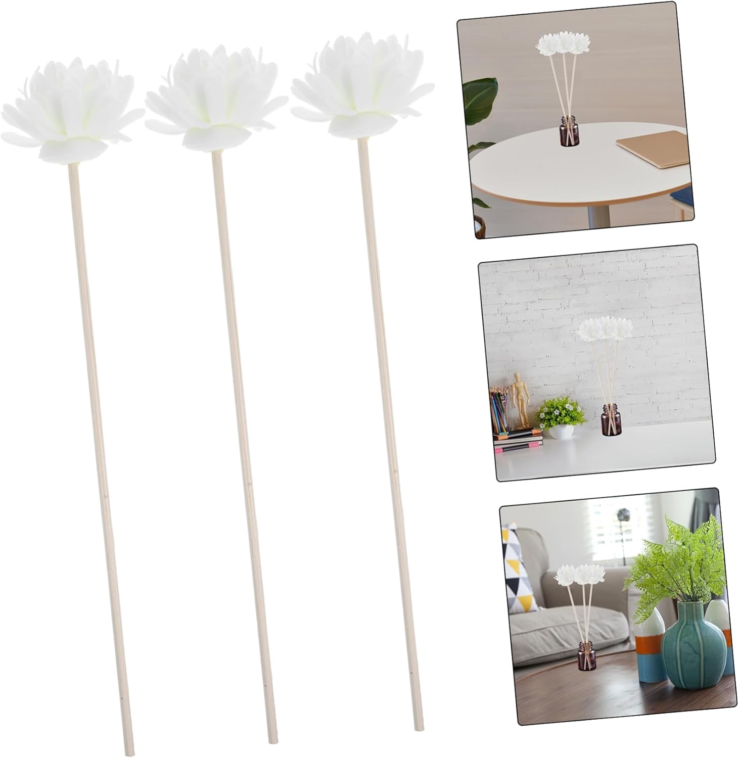 Operitacx 6pcs Aromatherapy Diffuser Sticks with Decorative Design