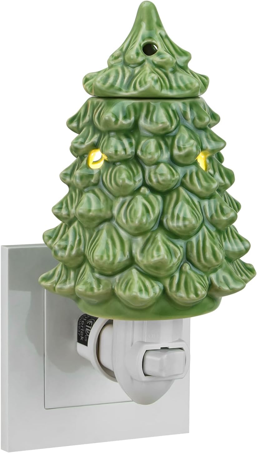 STARMOON Pluggable Fragrance Warmer with 2 Bulbs - Christmas Tree Decor