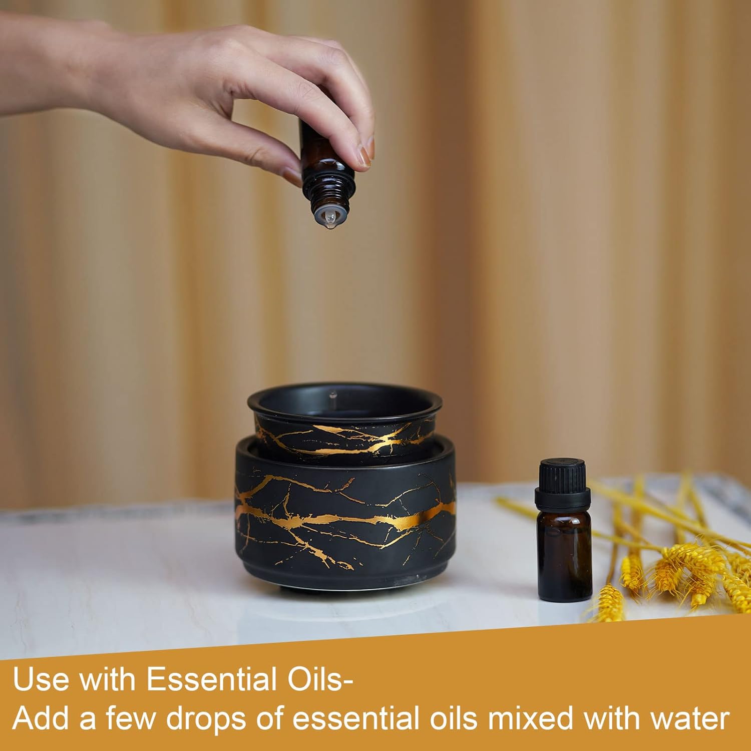 Set of 2 PALANCHY Ceramic Wax Melt Warmers with 3-in-1 Function