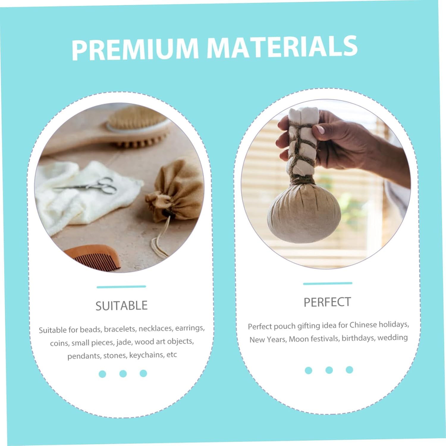 Lavender Scent Pouches with Drawstring Closure for Home and Festivals