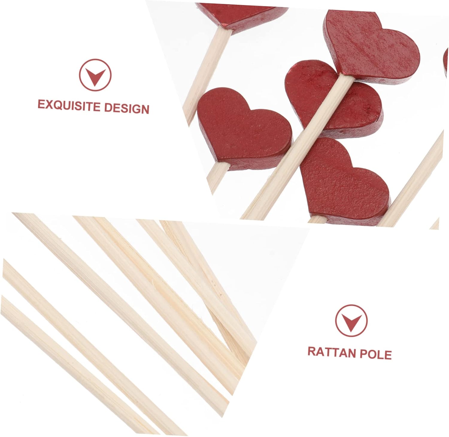 GLEAVI 12Pcs Heart Shaped Aroma Diffuser Sticks