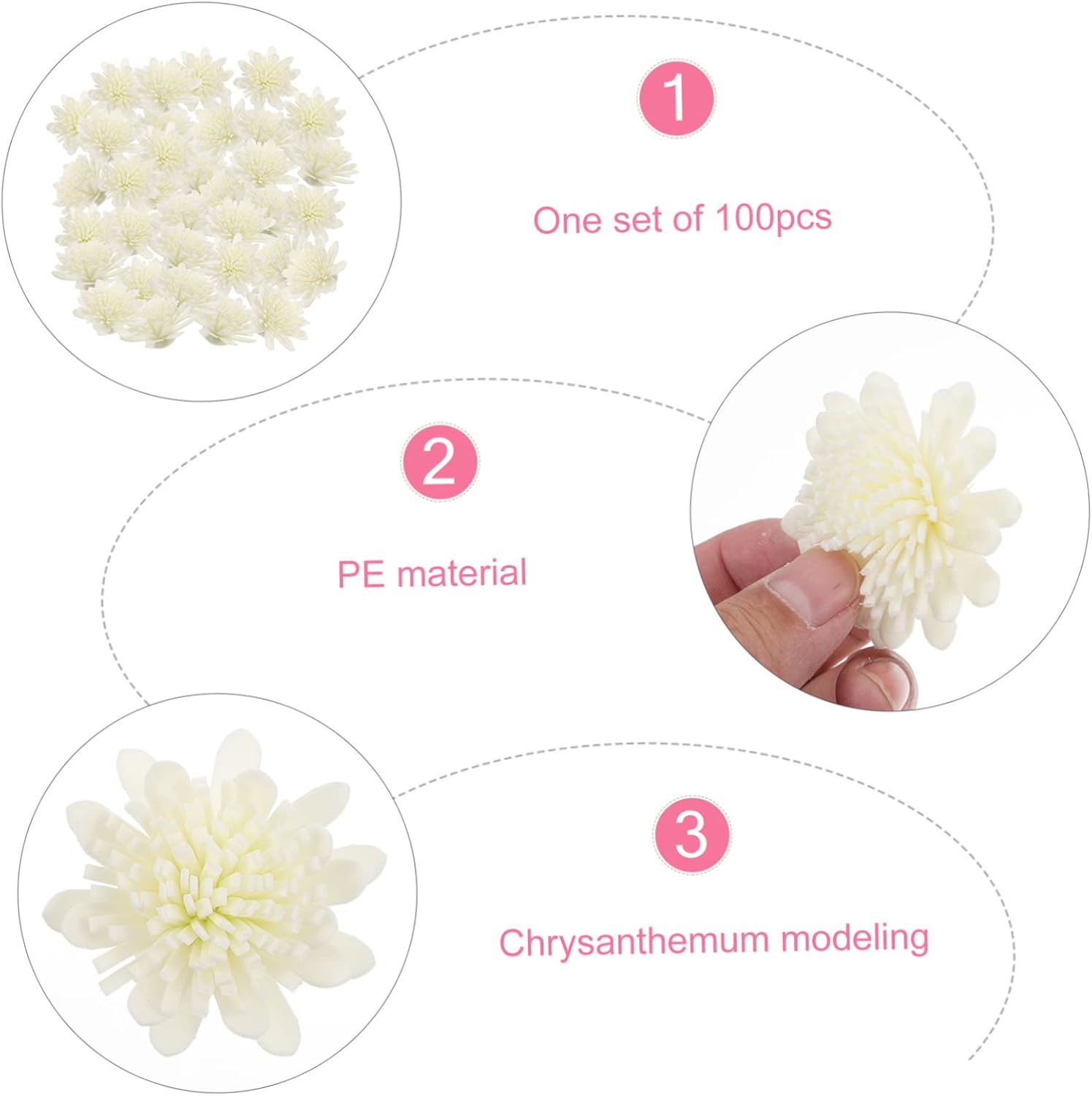 Cabilock 100pcs Diffuser Reeds Chrysanthemum Aroma Accessories