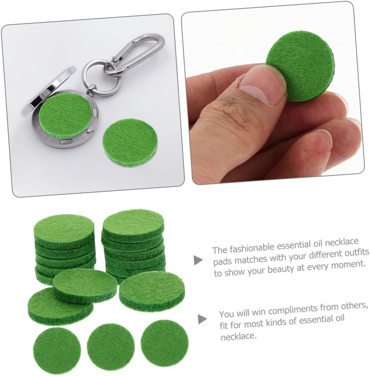 Amosfun 200pcs Cotton Aroma Pads for Diffuser Necklace