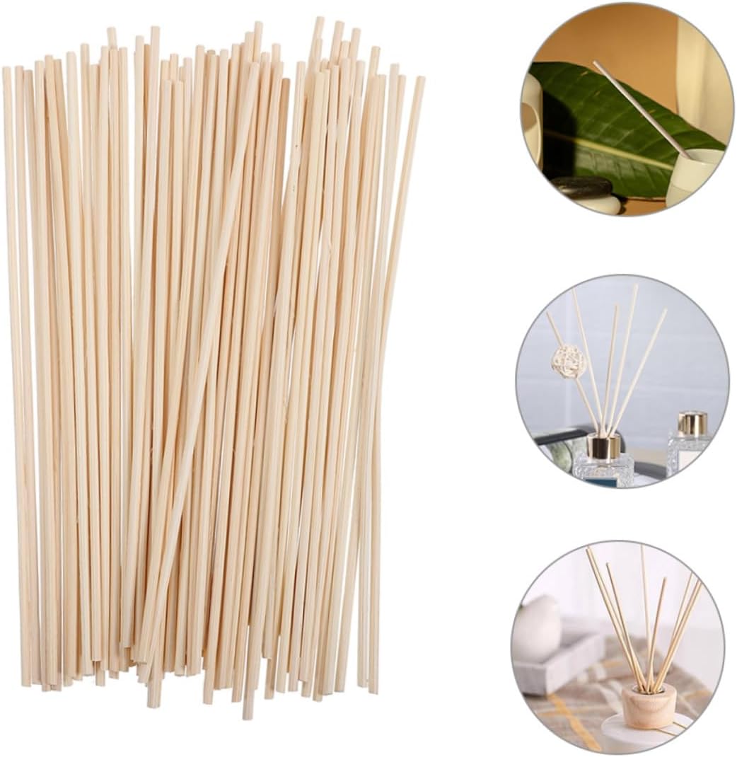 Amosfun 200Pcs Rattan Diffuser Sticks for Aromatherapy
