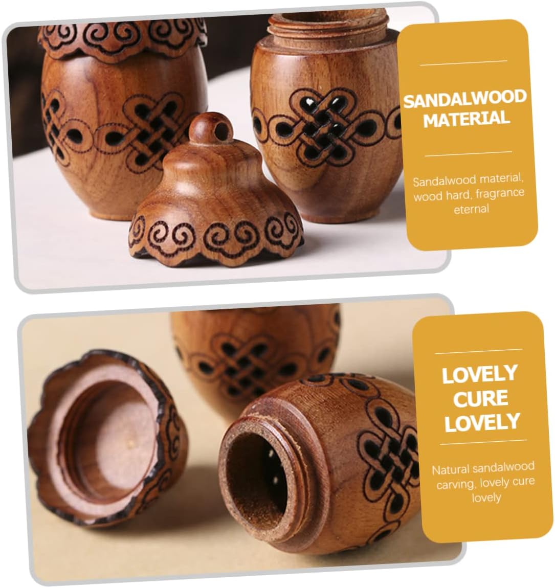GALPADA Carving Aromatherapy Diffuser Pendant Bottle