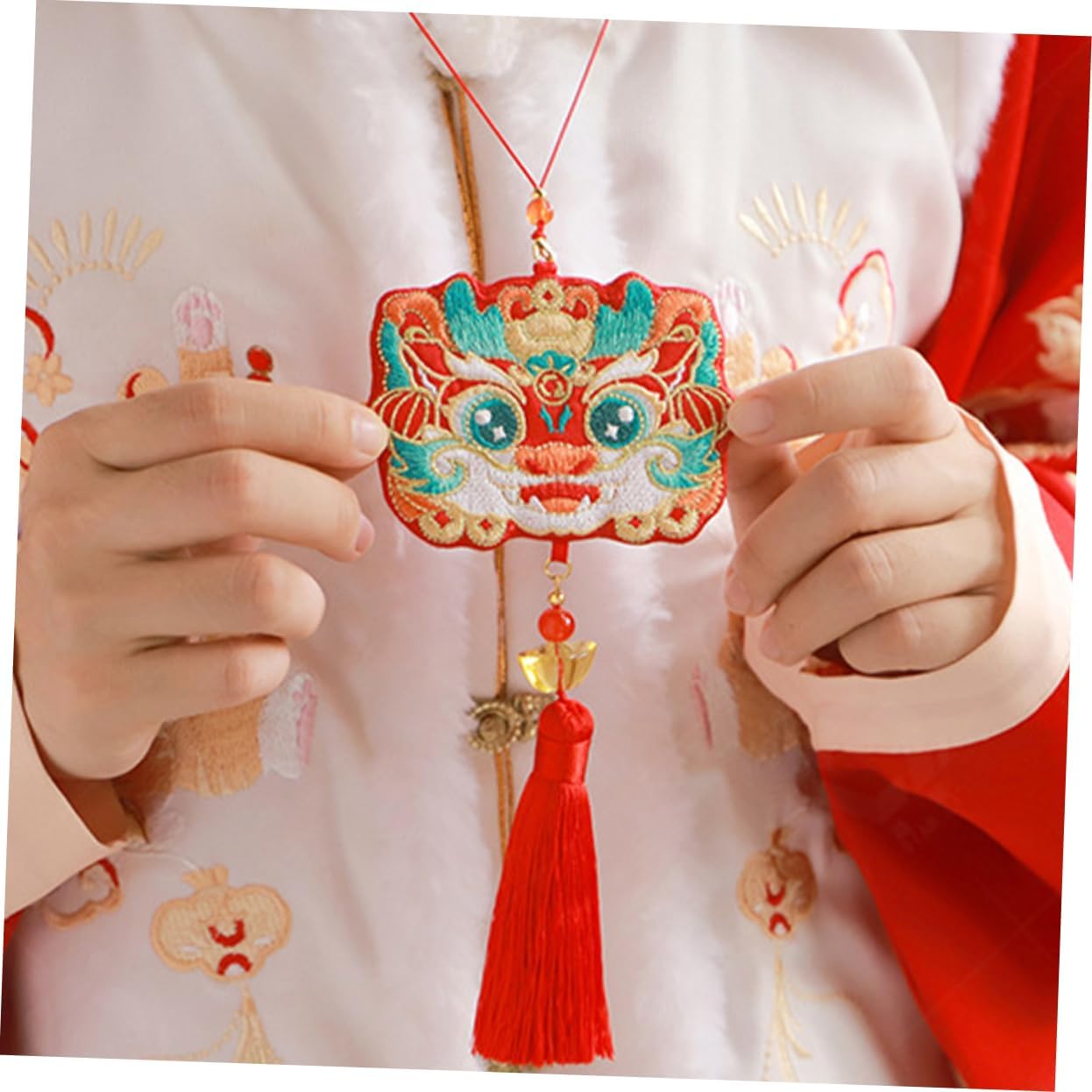 Chinese Dragon Embroidery Lavender Fragrance Pouch