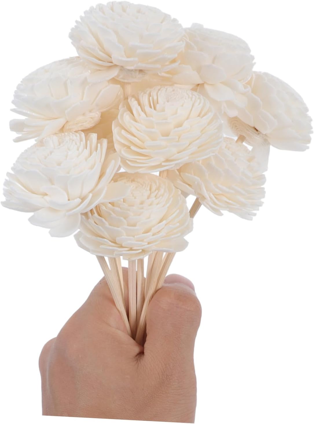 10Pcs Beige Aromatherapy Diffuser Sticks for Home Spa Office