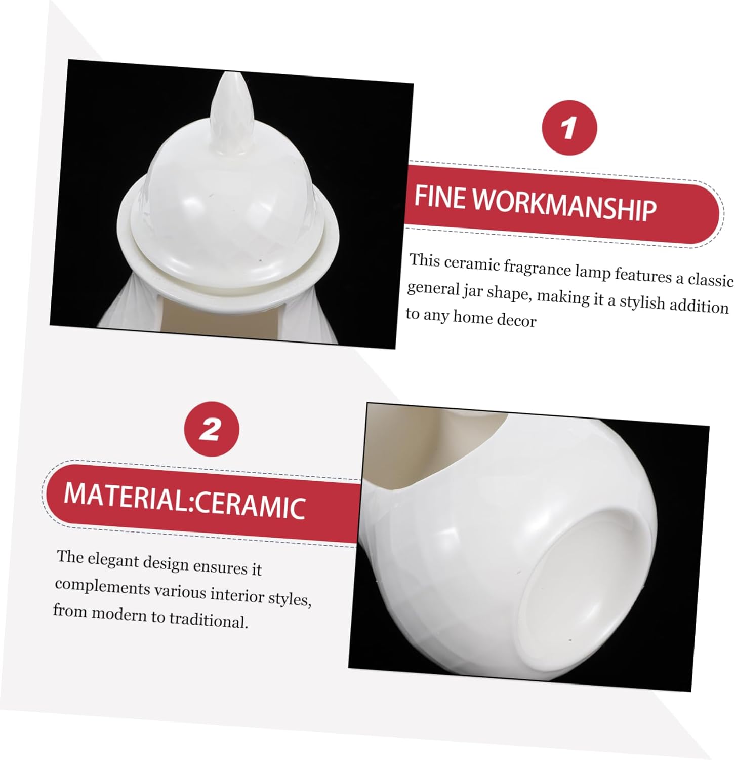 Alipis Ceramic Tealight Diffuser Aromatherapy Candle Holder