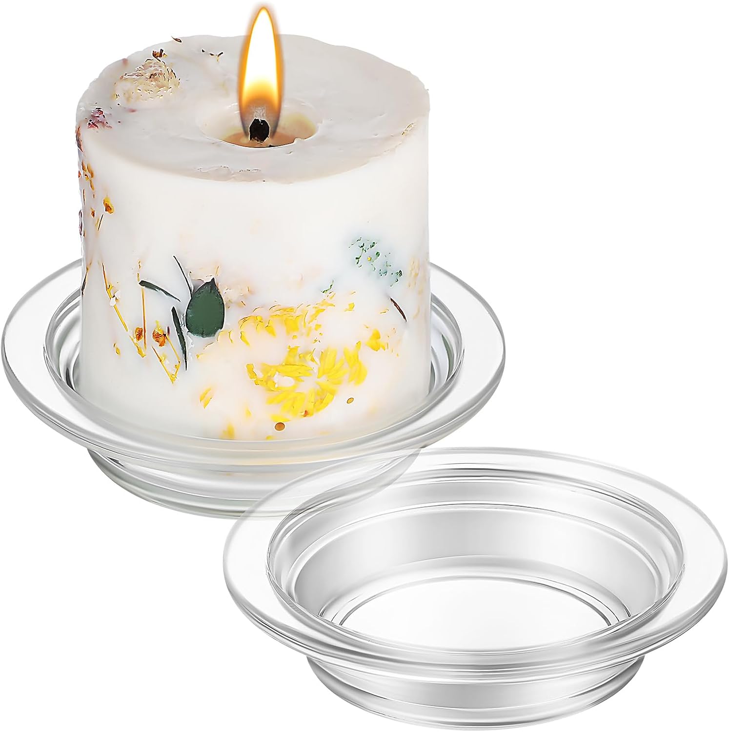 Glass Wax Warmer Replacement Dish 45in 2Pcs