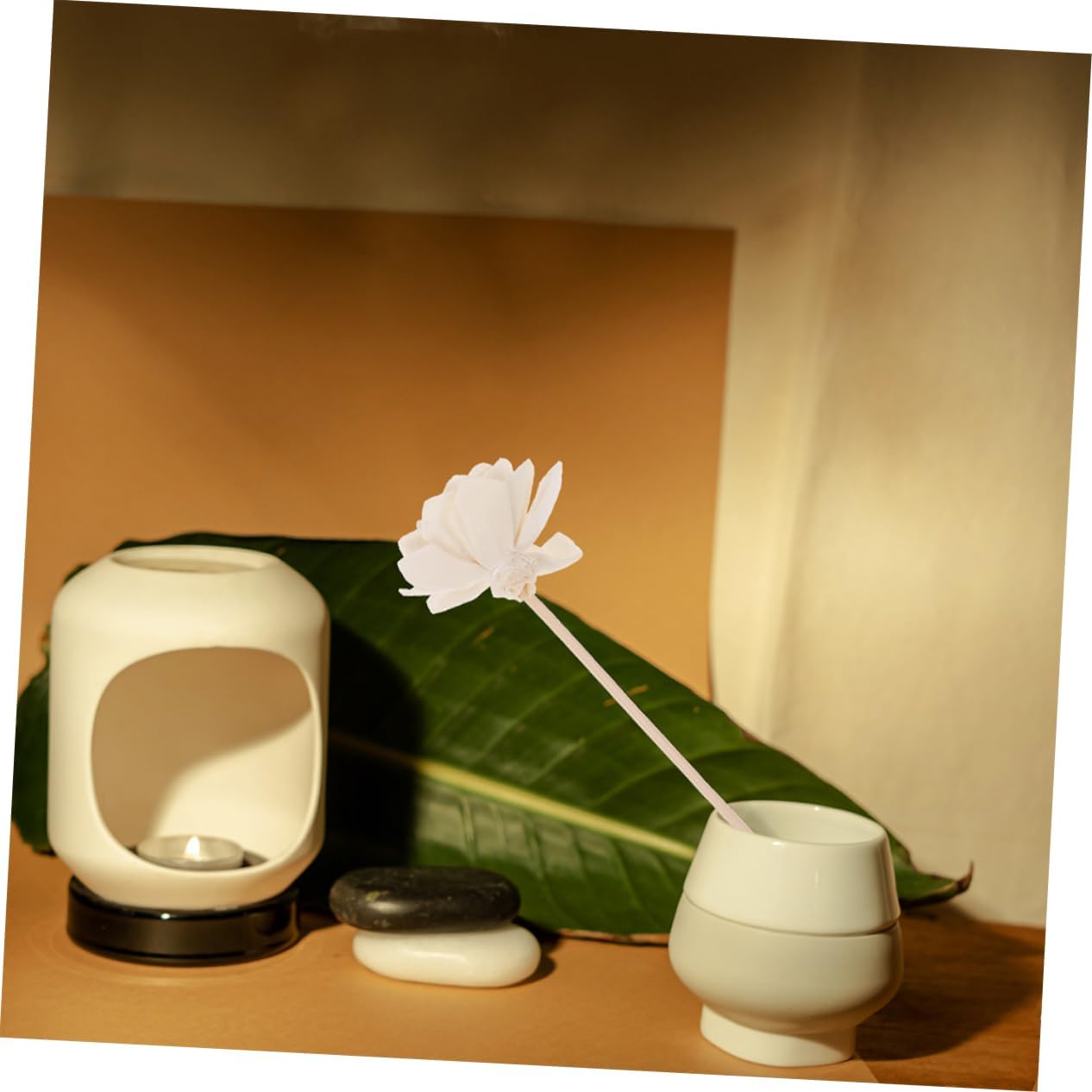 Zerodeko 8Pcs Natural Rattan Flower Diffuser Sticks for Essential Oils