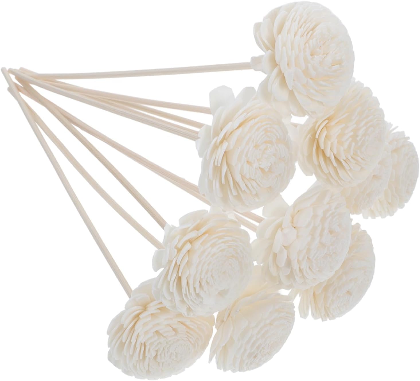 10Pcs Beige Aromatherapy Diffuser Sticks for Home Spa Office