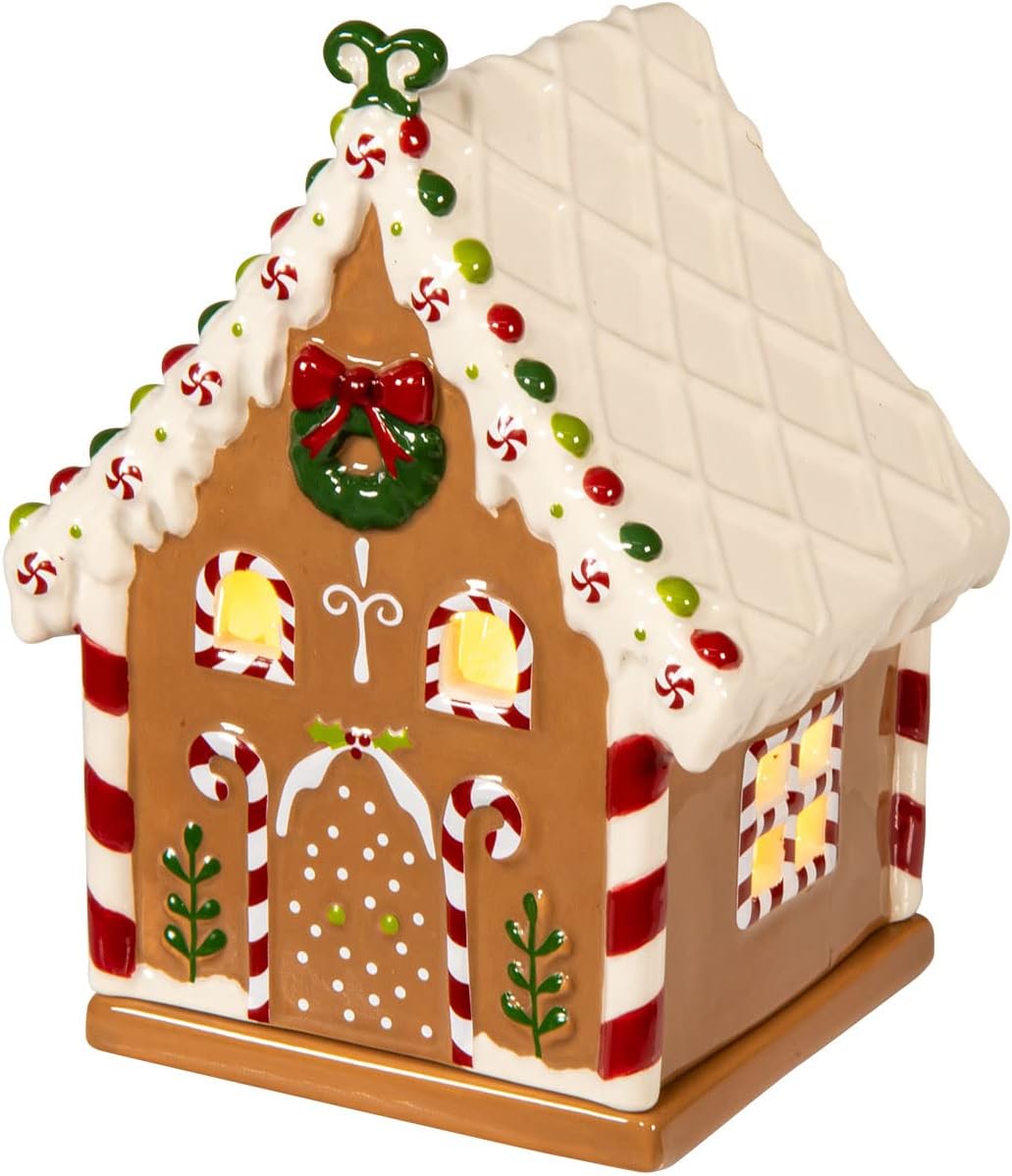 Festive Christmas Wax Melt Warmer - Candy House Design