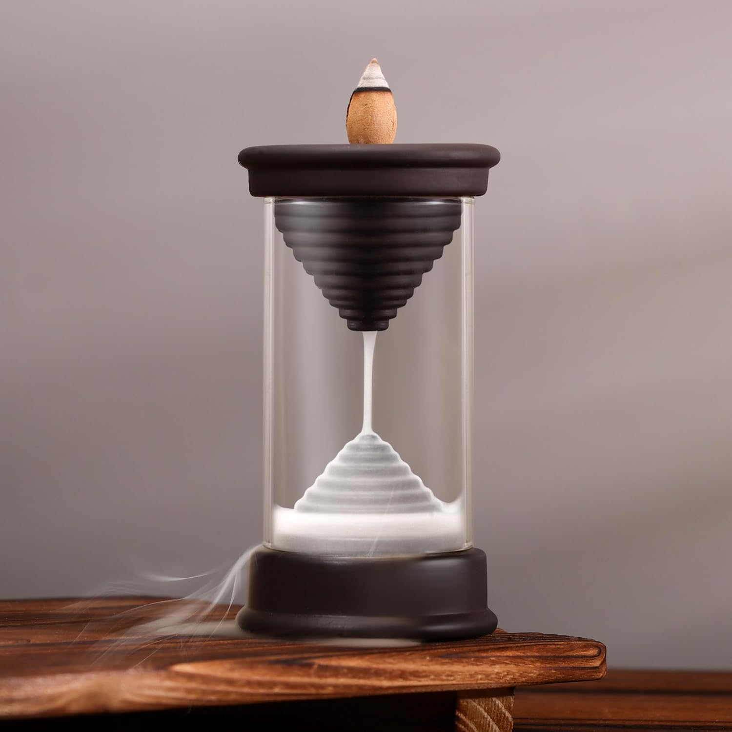 Hourglass Backflow Incense Burner Waterfall Decor