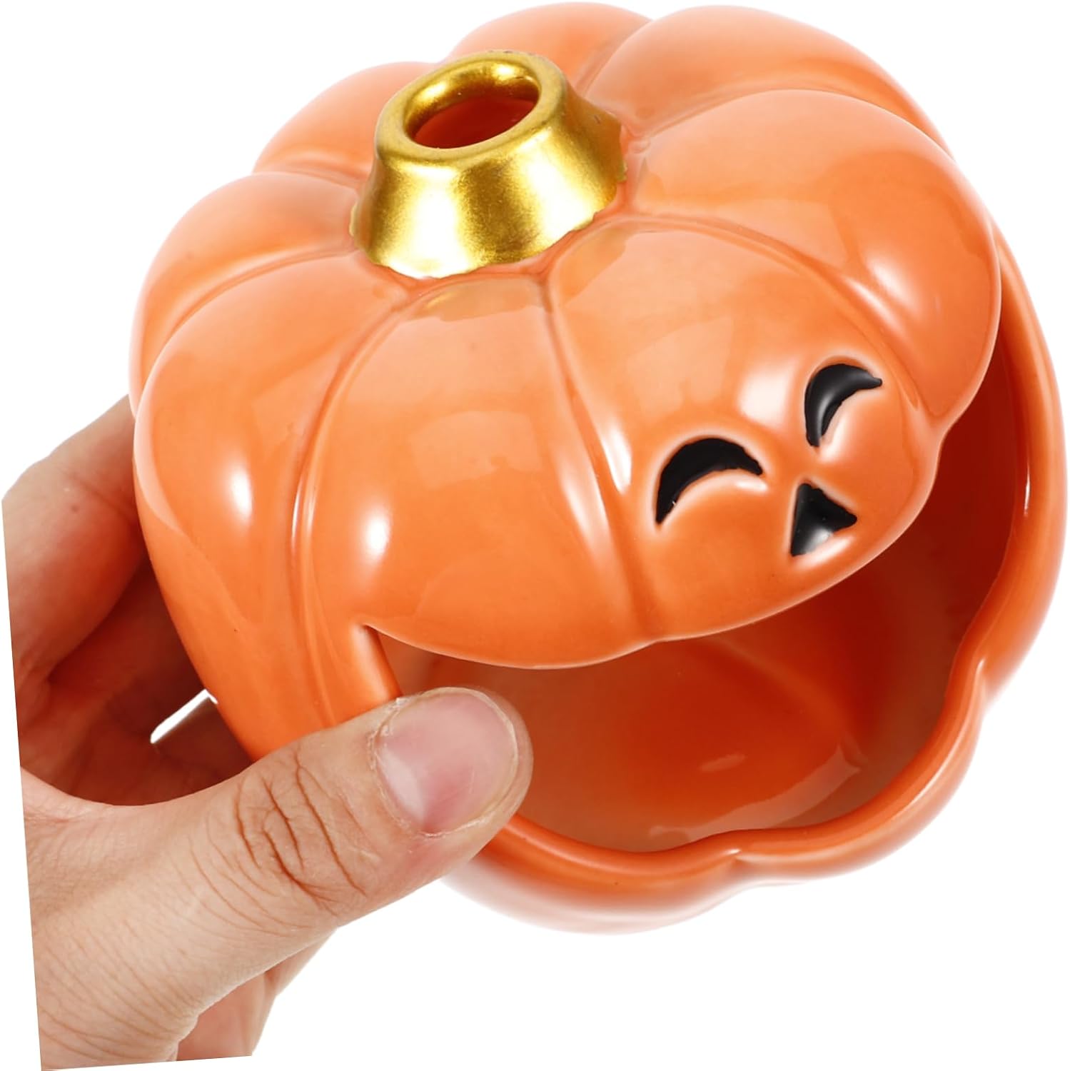 PRETYZOOM Halloween Pumpkin Ceramic Incense Burner for Sage and Aromatherapy