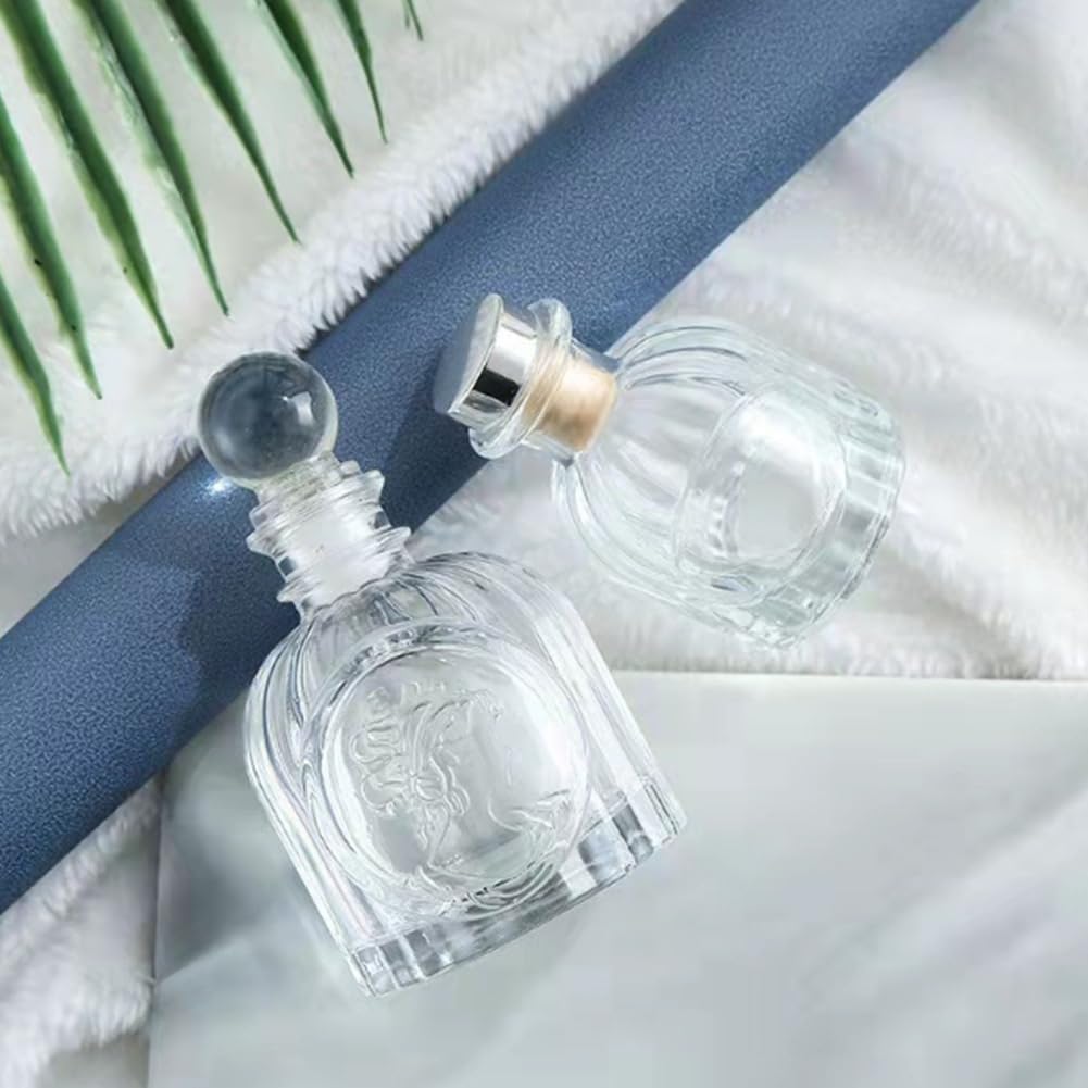 100ml Clear Glass Diffuser Bottle with Women Head Design