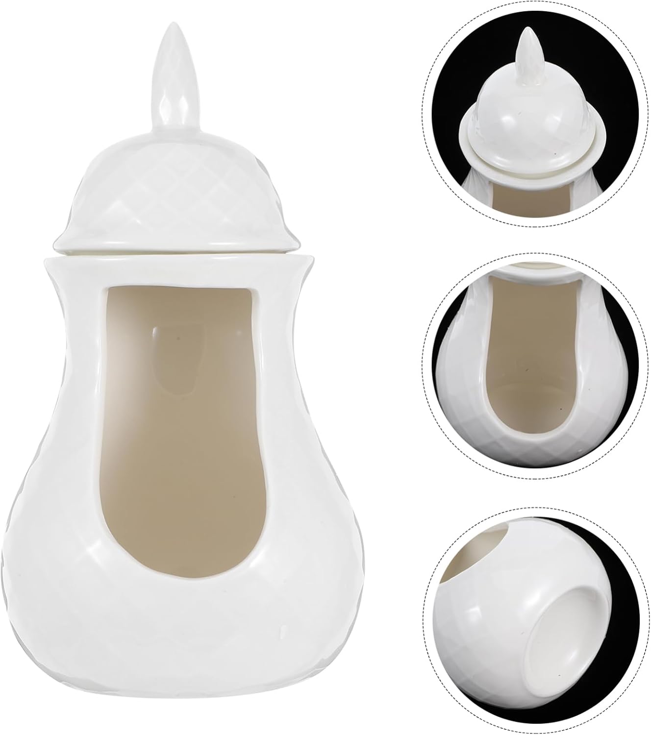 Elegant Ceramic Jar Shape Incense Holder for Home Fragrance