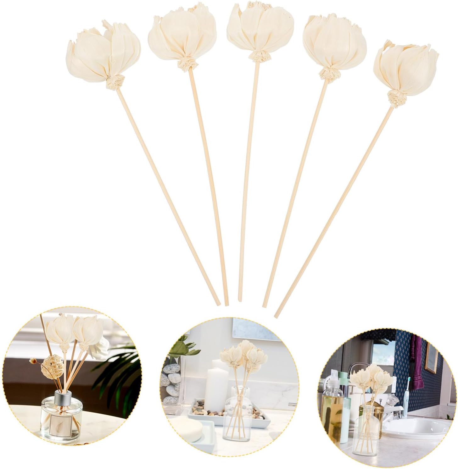 Vaguelly 5pcs Essential Oil Diffuser Flowers for Relaxation and Aromatherapy