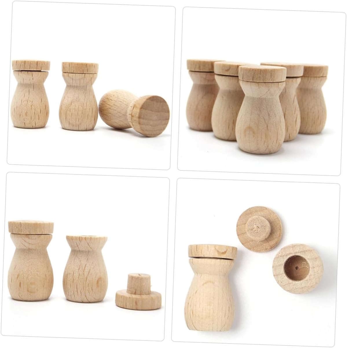 6pcs Essential Oil Diffuser Pendant Wooden Bottle Decor