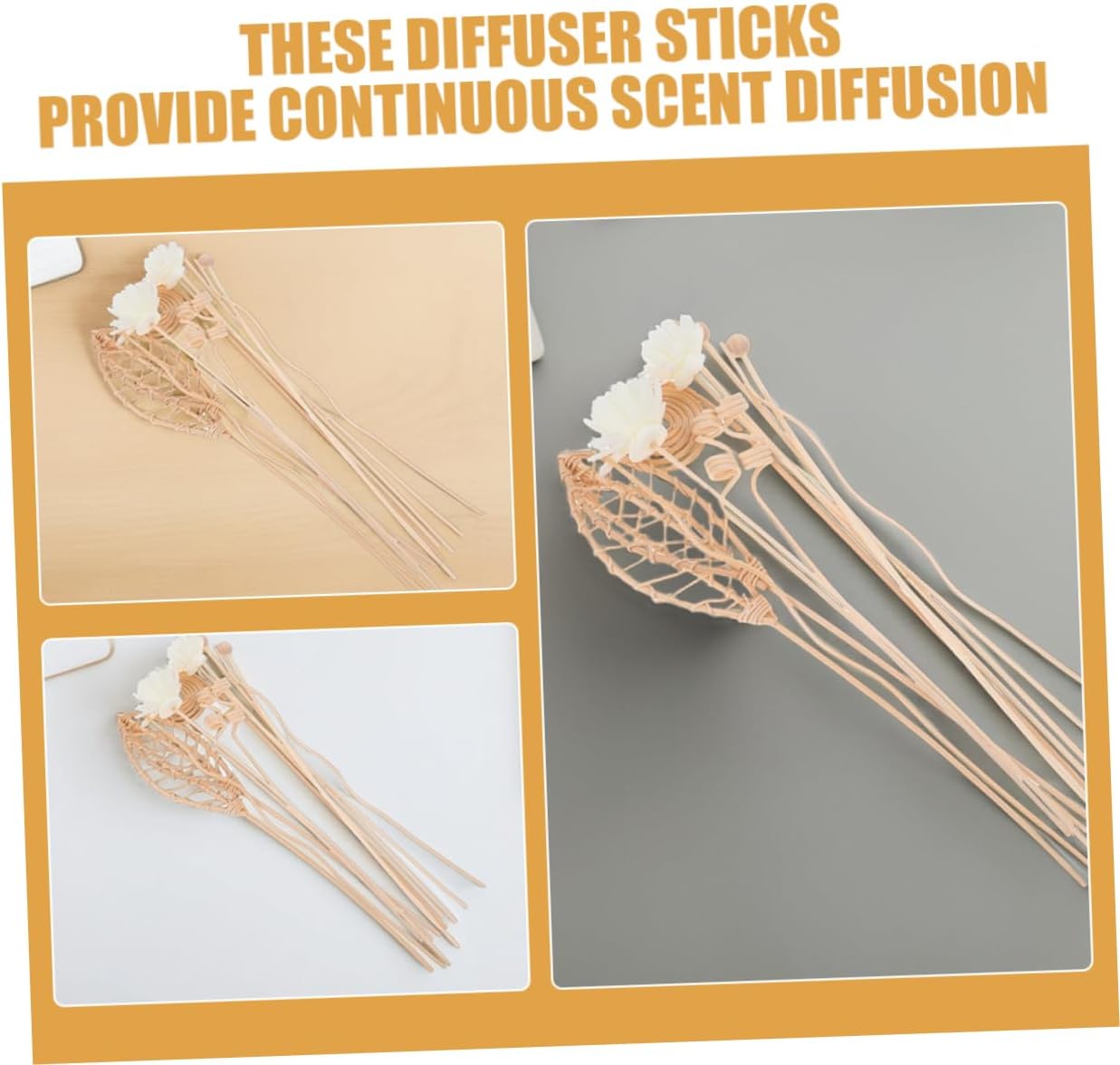 ABOOFAN 24Pcs Rattan Diffuser Sticks Aromatherapy Refill