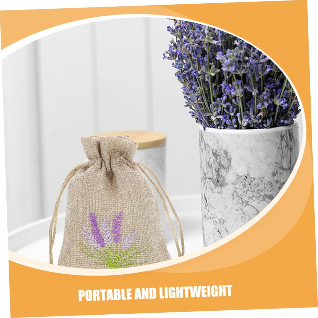 20pcs Cotton Lavender Sachet Bags for Home Decor