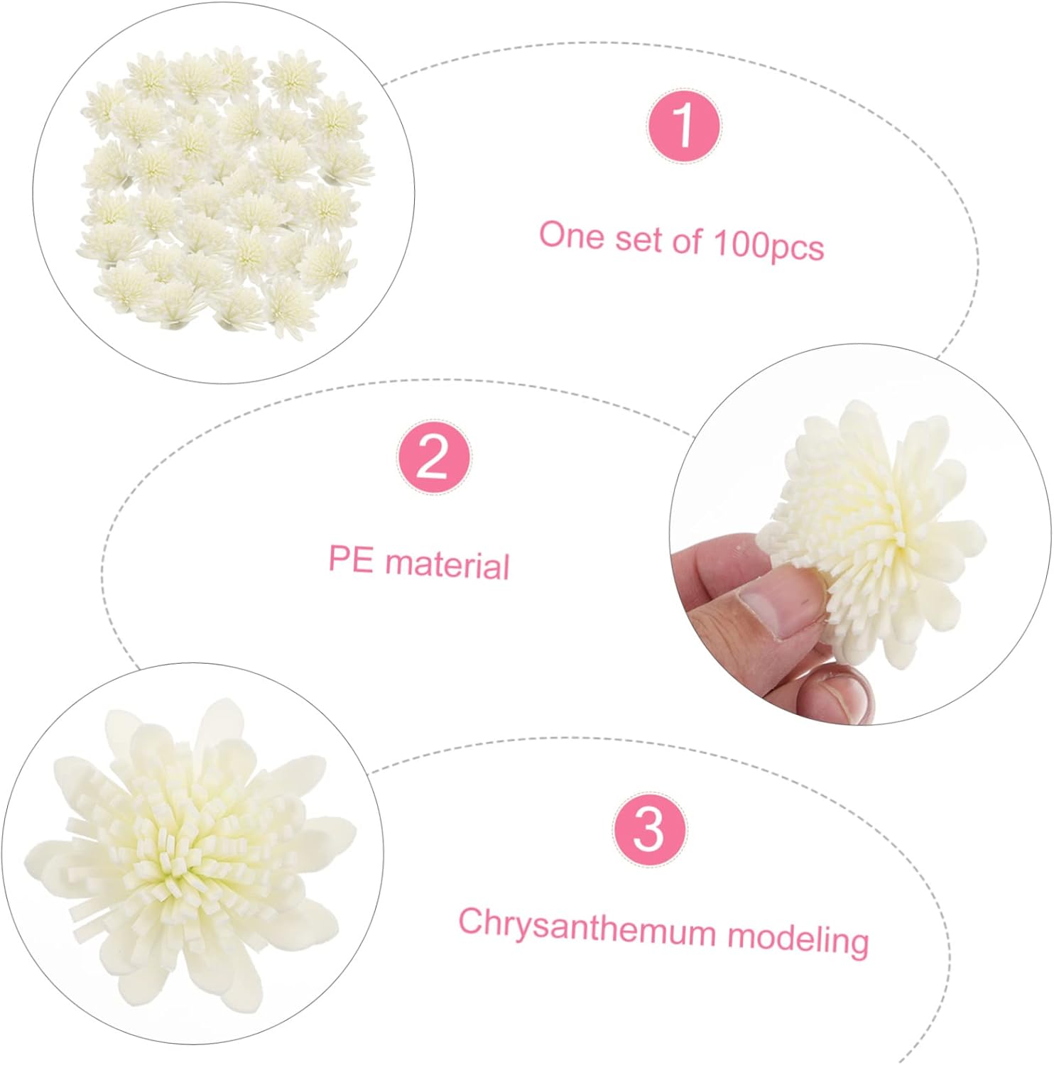 100pcs Chrysanthemum Aroma Diffuser Reeds