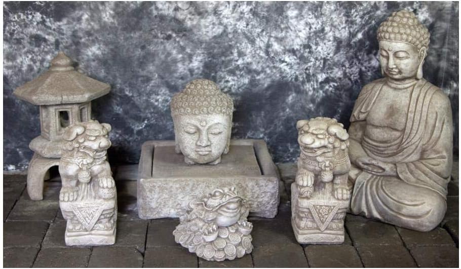 Buddha Head Fountain with Kamakura Lantern and Chan Chu Package 1097