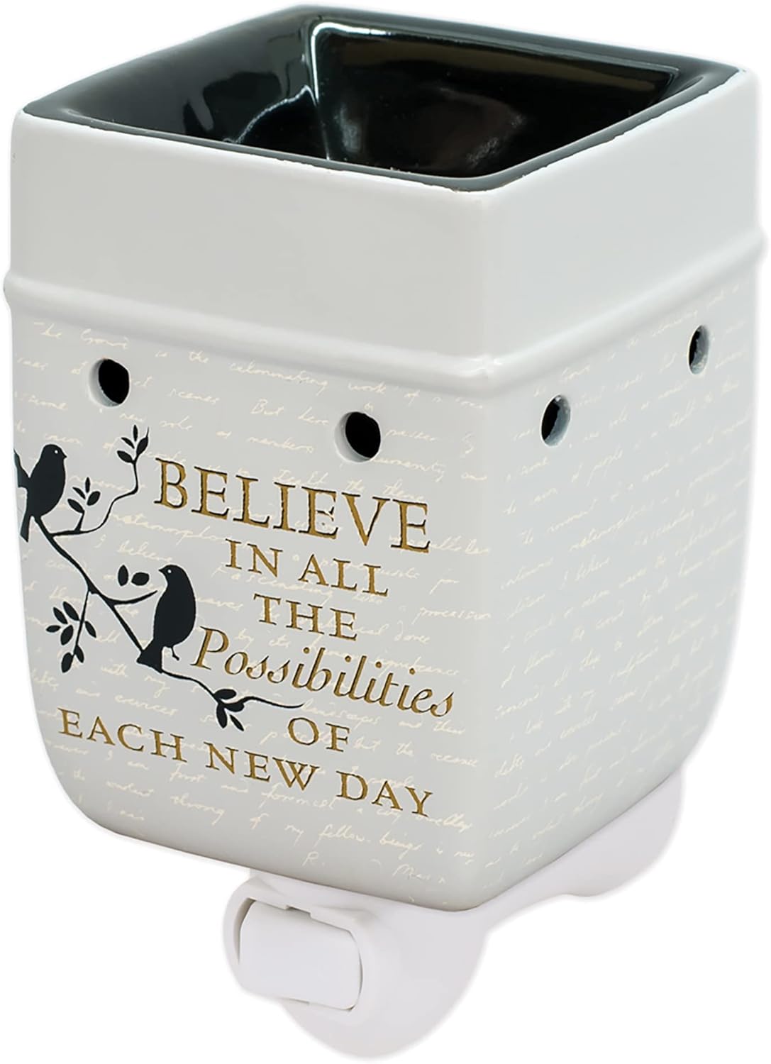 Believe Grey Ceramic Wax Warmer with Lamp