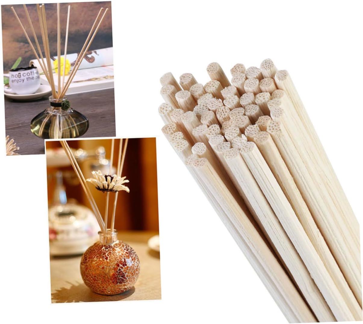 GLEAVI 150PCS Aroma Diffuser Rattan Sticks for Home Fragrance
