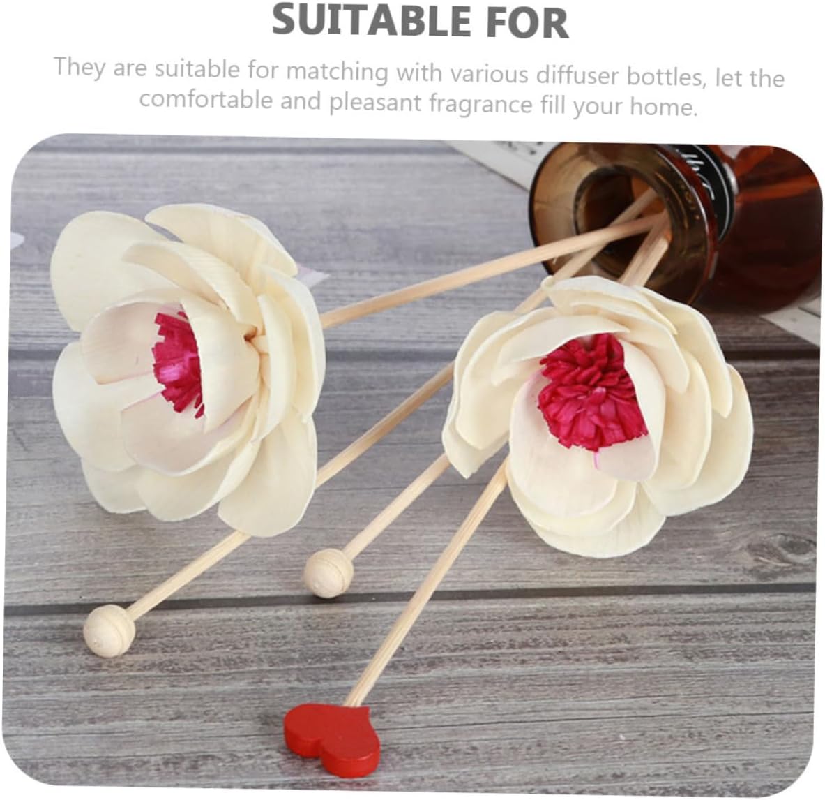 ARTIBETTER 3pcs Dried Flower Aroma Diffuser Sticks