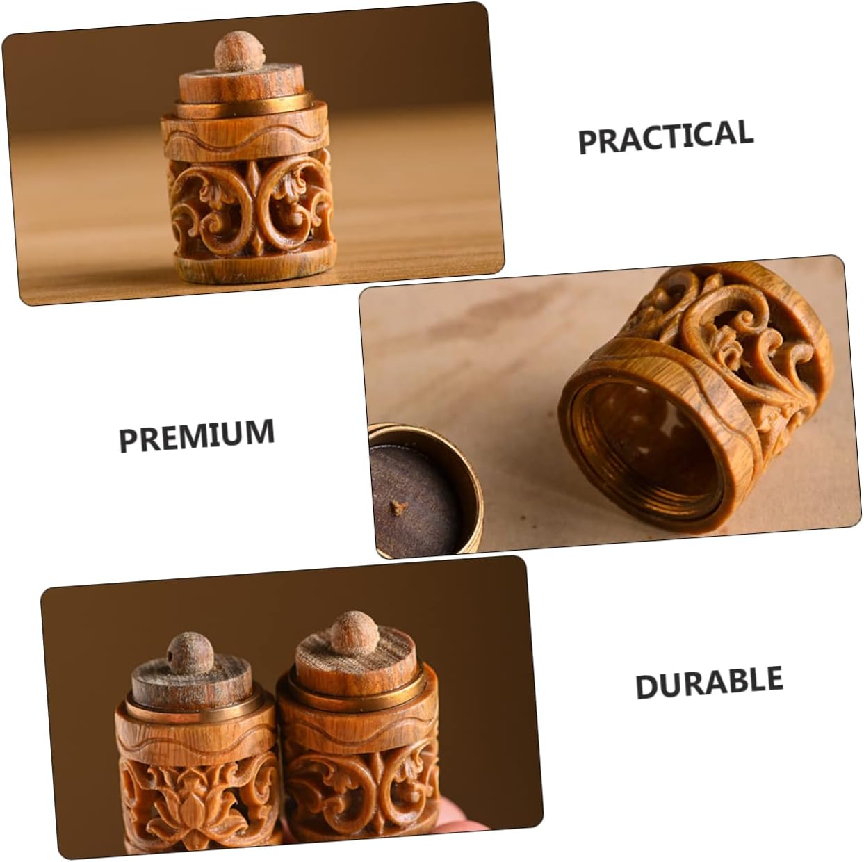 Cabilock Wooden Perfume Diffuser Keychain Aromatherapy Pendant