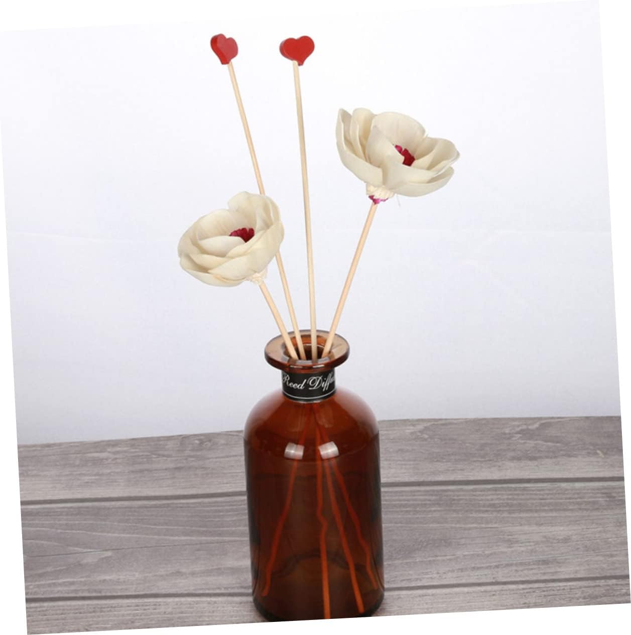 Unomor 3Pcs Aromatherapy Diffuser Sticks with Dried Flowers