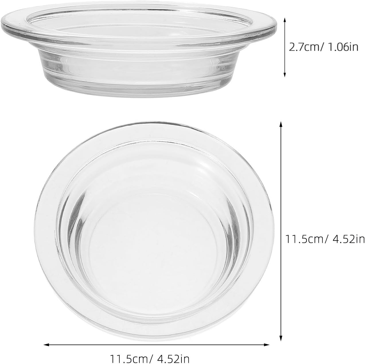 Veemoon 2pcs Glass Aromatherapy Wax Burner Dish