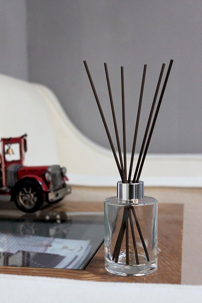 Set of 4 Glass Diffuser Bottles with Caps 42 Inches High