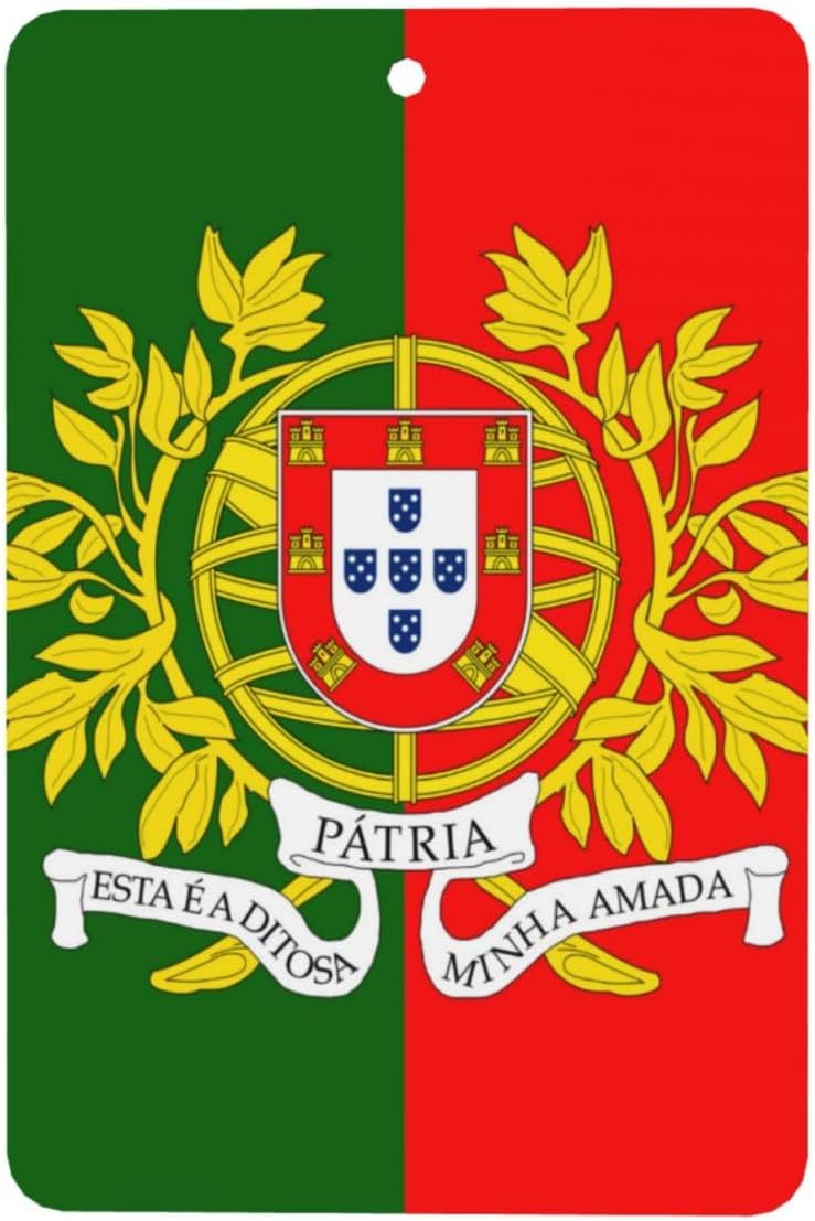 Portuguese Flag 6Pcs Car Scented Tablets with Hanging Rope