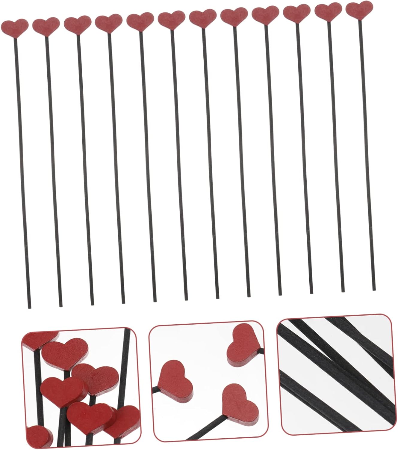 Zerodeko 12Pcs Heart Shaped Aromatherapy Diffuser Sticks