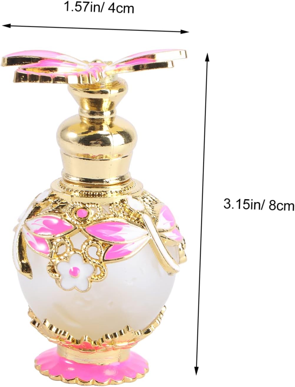 Dragonfly Glass Perfume Bottle Refillable Holder