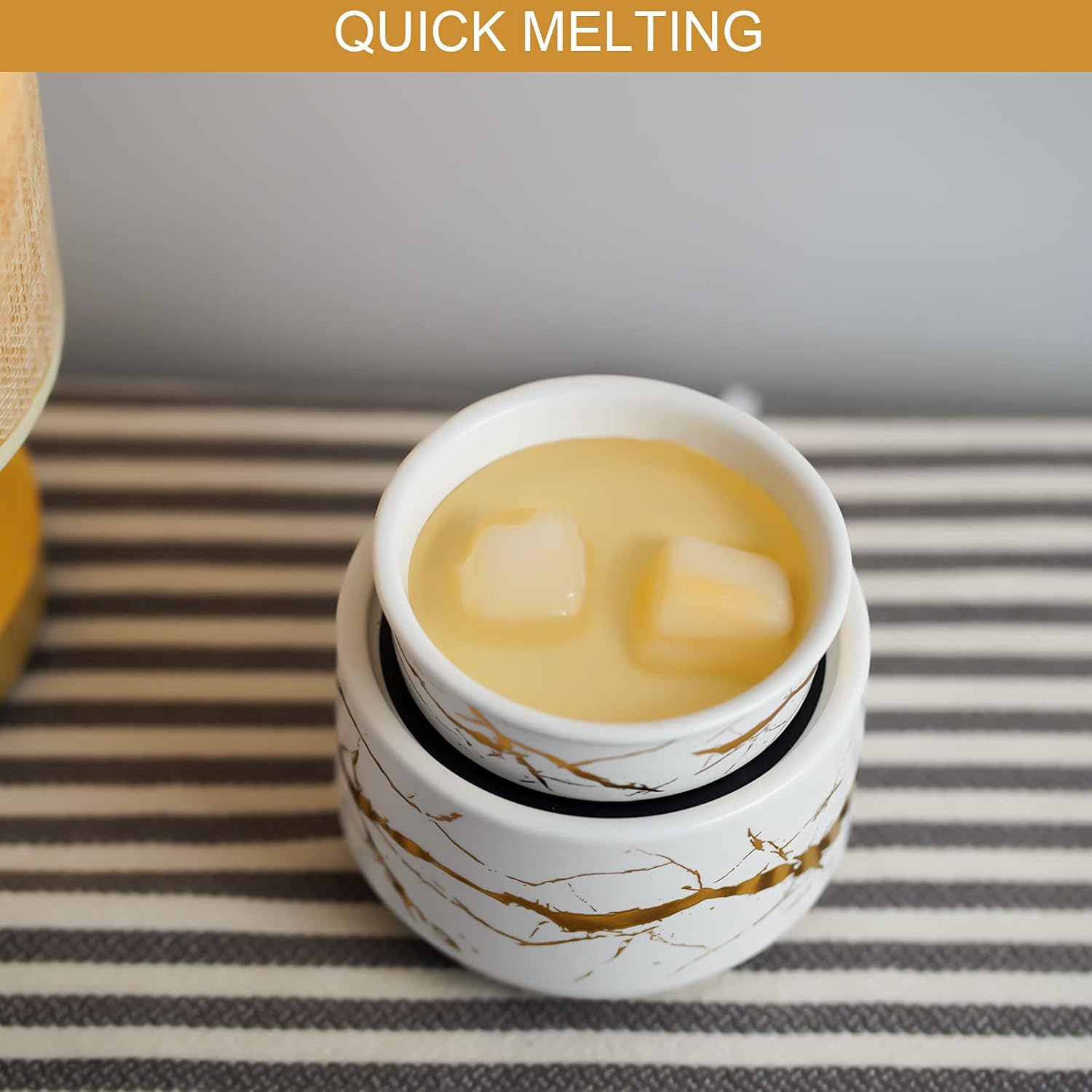 Set of 2 PALANCHY Ceramic Wax Melt Warmers with 3-in-1 Function