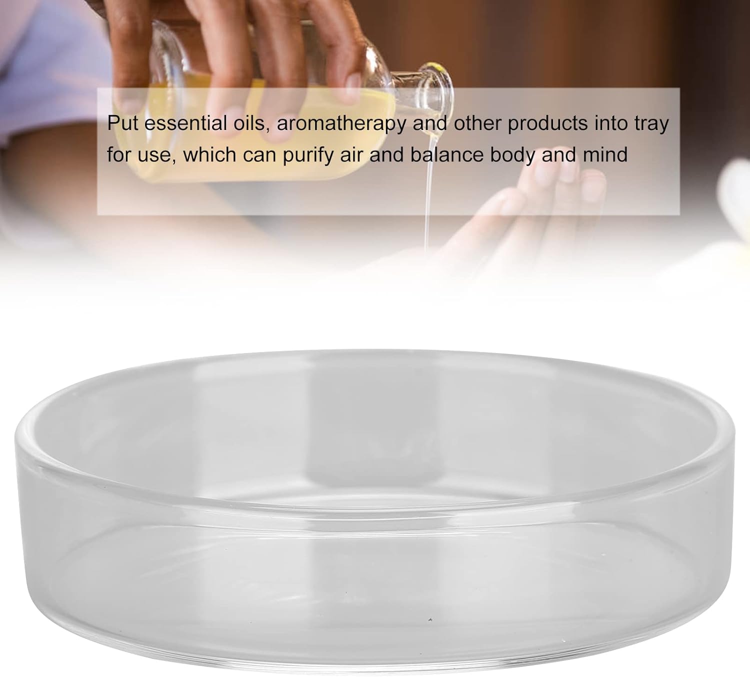 Sunicon Replacement Wax Warmer Dish Round Glass 03cm Thickness