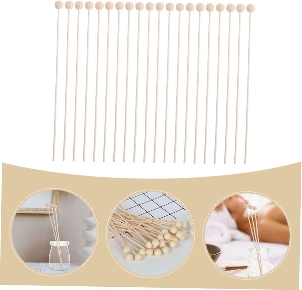 Cabilock 30Pcs Rattan Diffuser Sticks for Essential Oils