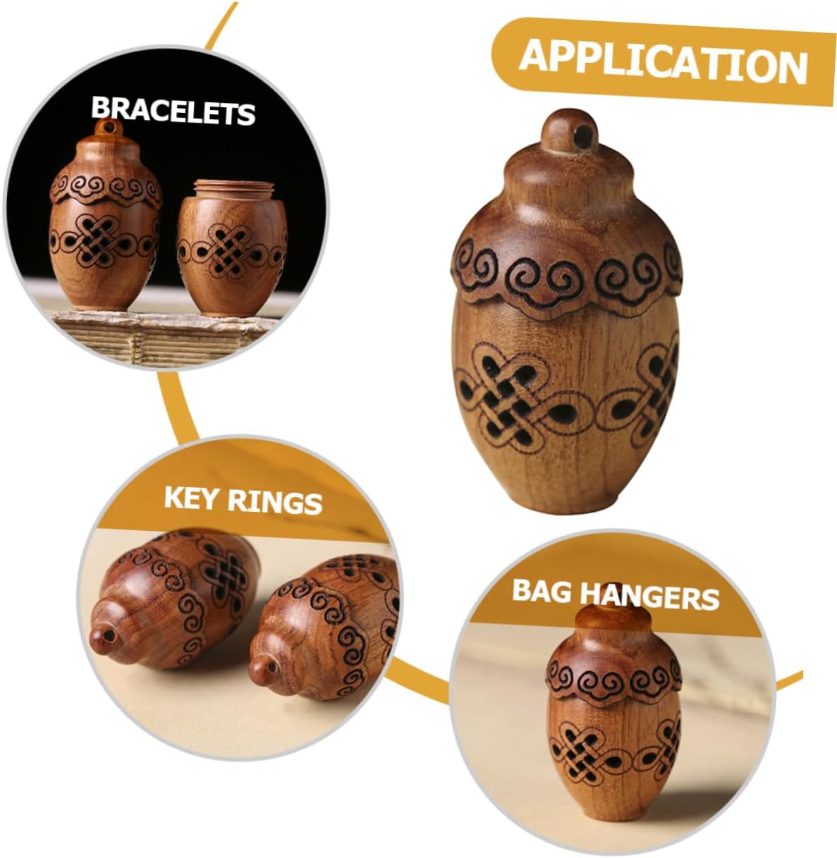 Carving Wooden Aromatherapy Diffuser Pendant
