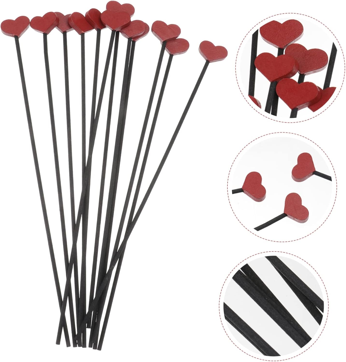 Zerodeko 12Pcs Heart Shaped Aromatherapy Diffuser Sticks