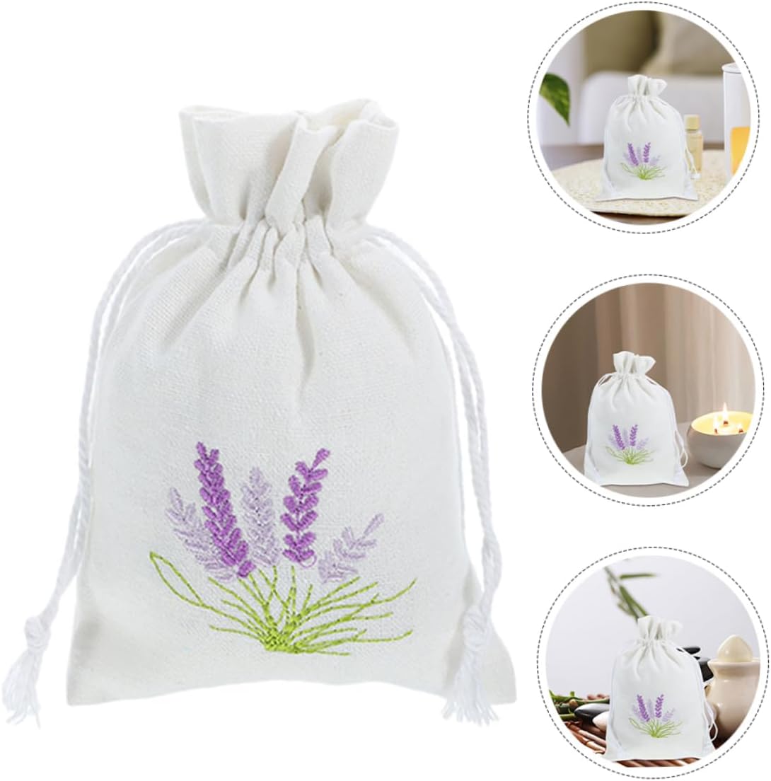 PRETYZOOM 4Pcs Lavender Sachet Drawstring Bags